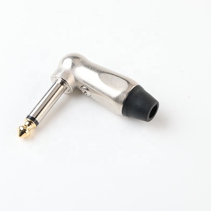 Câble pour guitare Jack, 50 pièces, 6.35mm, à angle droit, adaptateur mâle en Satin Nickel, connecteurs Audio sans soudure - Product Image 1