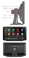 Pantalla de Navegación Portátil Inalámbrica CarPlay de 7 Pulgadas, Cámara para Auto con Pantalla CarPlay Integrada