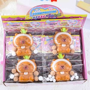 Kawaii Cartoon Animal TPR Squishy Toy Stress Relief Squeeze Capybara Gift for Kids Adults Relaxing Time Product - Product Image 6