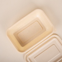 Conteneur en plastique ABS rectangulaire jetable personnalisé pour emporter, emballage alimentaire biodégradable avec couvercle, marque FUHAN, épaisseur 1 mm