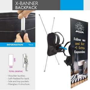 Tùy Chỉnh Đầy Đủ Màu Sắc In Con Người Biển Quảng Cáo Quảng Cáo Hình Chữ <span class=keywords><strong>X</strong></span> Ba Lô Di Chuyển Đi Bộ Cờ Biểu Ngữ Hiển Thị Dấu Hiệu - Product Image 4