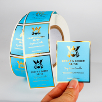 Autocollants de Luxe Personnalisés par le Fabricant, Étiquettes Imperméables, Service de Conception d'Étiquettes Personnalisées, Autocollants de Logo en Dorure à Chaud