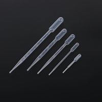 Pipettes de transfert en plastique de 1 ml, 2 ml, 3 ml, 5 ml, 10 ml, 0,2 ml, 0,5 ml, pipettes Pasteur d'étalonnage, compte-gouttes adaptés à une utilisation en laboratoire