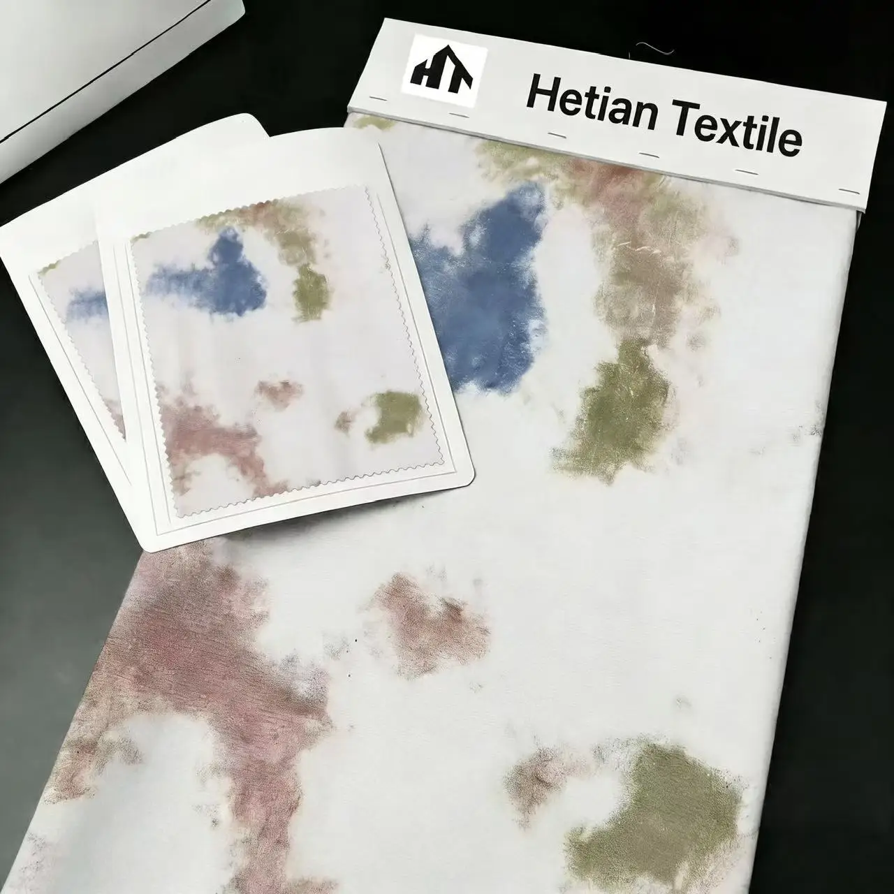 Printed Tricot Cotton-Polyester Fabric Abrasion-Resistant Breathable Streetwear Print Medium Weight Garment Fabric For Dresses