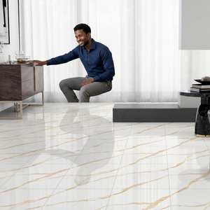 กระเบื้องปูพื้นพอร์ซเลนสีเบจ Athena แบบ Double Loading ขนาด 600x600 มม. ผิวขัดเงา เซรามิกวิทริฟายด์ - Product Image 6