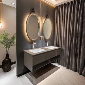 New bathroom basin double basin bathroom cabinet one customizable size washbasin washbasin bathroom cabinet combination - Product Image 2
