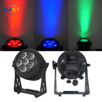 Projecteurs LED à batterie IP65 étanches 6x20W RGBWAUV 6-en-1 DMX512 avec télécommande et contrôle sonore pour éclairage de scène extérieur