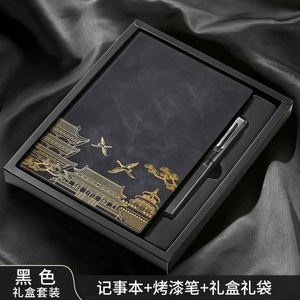 Carnet d'adresses de bureau en cuir PU A5/B5 personnalisé, coffret cadeau d'affaires portable avec logo personnalisé, couleur personnalisée, design créatif - Product Image 2