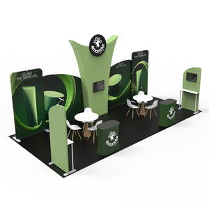 Soporte de exhibición de Feria Comercial con marco de aluminio portátil de 10 pies, stand de feria de exposición interior, tipo recto para publicidad - Product Image 3