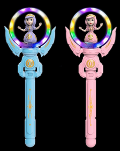 Bâton Magique Sirène Scintillant pour Enfants YT avec Sept Lumières Colorées et Musique, Jouet Éolienne Tournante, Article de Fête Nouveauté - Product Image 2