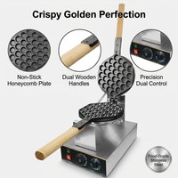 Machine à gaufres électrique professionnelle pour snacks, machine à rouleaux d'œufs et à cornets de crème glacée, gaufrier électrique