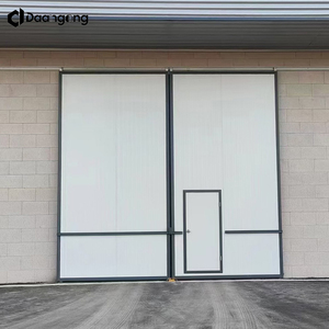 <span class=keywords><strong>Porte</strong></span> <span class=keywords><strong>coulissante</strong></span> métallique de style grange avec rail en acier pour cloisonnement d'entrepôt et enclos de machines - Product Image 4