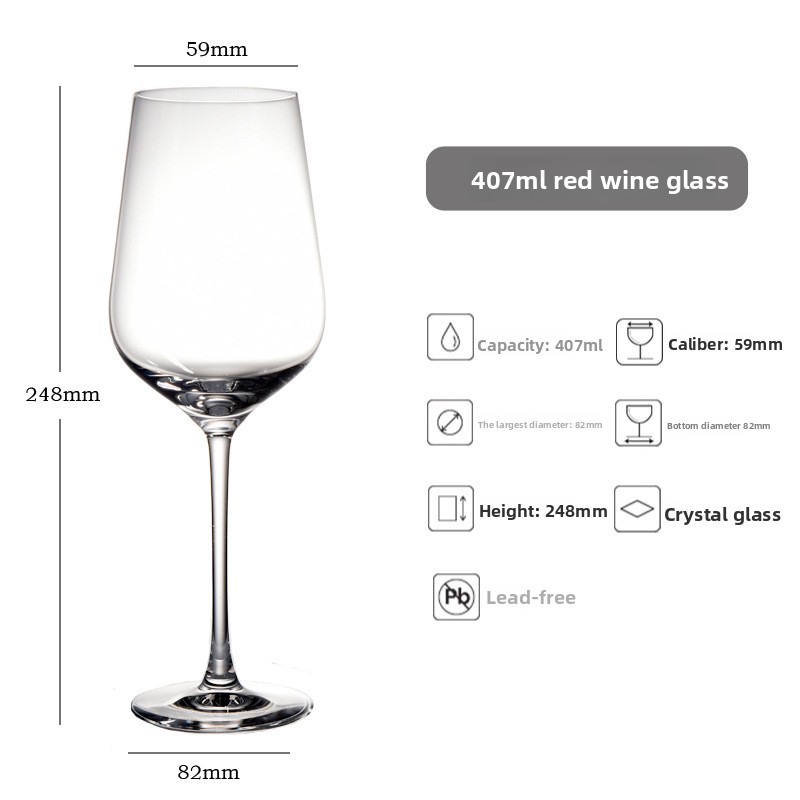 CLear Elegant White Wine Crystal Glass Goblet
