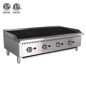 ETL produttore professionale attrezzature per la ristorazione commerciale a Gas barbecue griglia piastra in acciaio inox per ristorante