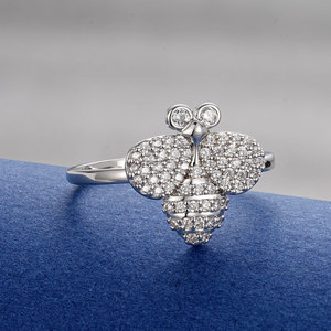Superbe Bague Abeille Scintillante et Tendance avec Pierres de 1,75 mm et 1 mm pour Fêtes et Cadeaux - Product Image 3