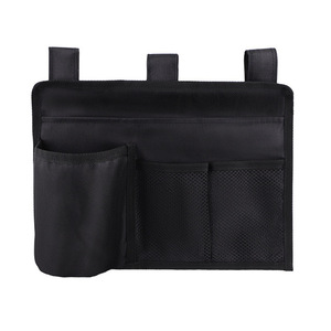 Sac de rangement suspendu multi-poches noir, organisateur mural pour lit superposé, idéal pour dortoir - Product Image 5