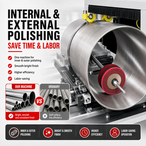 Machine de polissage interne pour tuyaux métalliques, machine de décapage de rouille des parois intérieures, machine de polissage miroir pour tuyaux en acier - Product Image 3