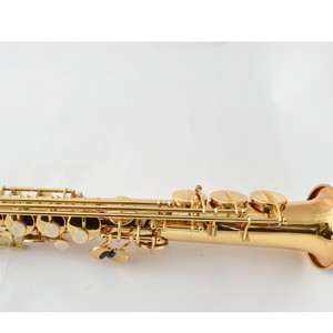 Meilleure vente de haute qualité <span class=keywords><strong>Saxophone</strong></span> Alto Finition laquée dorée Installation facile Nettoyage facile Clé B Version aiguë directe - Product Image 2