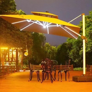 Paraguas romano de patio al aire libre impreso con logotipo personalizado de alta calidad, sombrilla de jardín, sombrilla de Patio en voladizo - Product Image 3