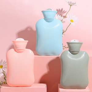 Bouillotte en silicone extra longue pour l'hiver, chauffe-mains et corps, sûre pour les pieds, douce, tendance, réutilisable, écologique, avec couvercle en velours côtelé - Product Image 2
