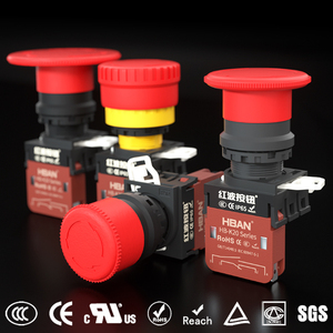 Hban <strong>Emergency</strong> <strong>Stop</strong> Latching <strong>Push</strong> <strong>Button</strong> Switch SPDT IP65 Waterproof High Quality and High Performance Safety Device - Product Image 5