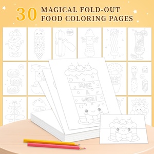 <span class=keywords><strong>ภาพ</strong></span>พับระบายสีธีมอาหารสำหรับเด็ก 30 ชิ้น ฝึกการติดตามเส้นก่อน<span class=keywords><strong>ระบายสี</strong></span> เสริมสร้างความรู้ด้านศิลปะ DIY - Product Image 2