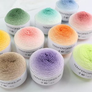 200g/Rolle für 5-fädiges, räumlich gefärbtes, handgewebtes, dichtes Baumwoll-Häkelgarn mit Farbverlauf, umweltfreundlich und pillingfrei - Product Image 5