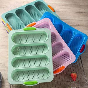4-Wave Nonstick Silicone Loaf Bake Mold Food Grade Oven Toaster Pan for French Bread Baguette Soap Making - Product Image 3