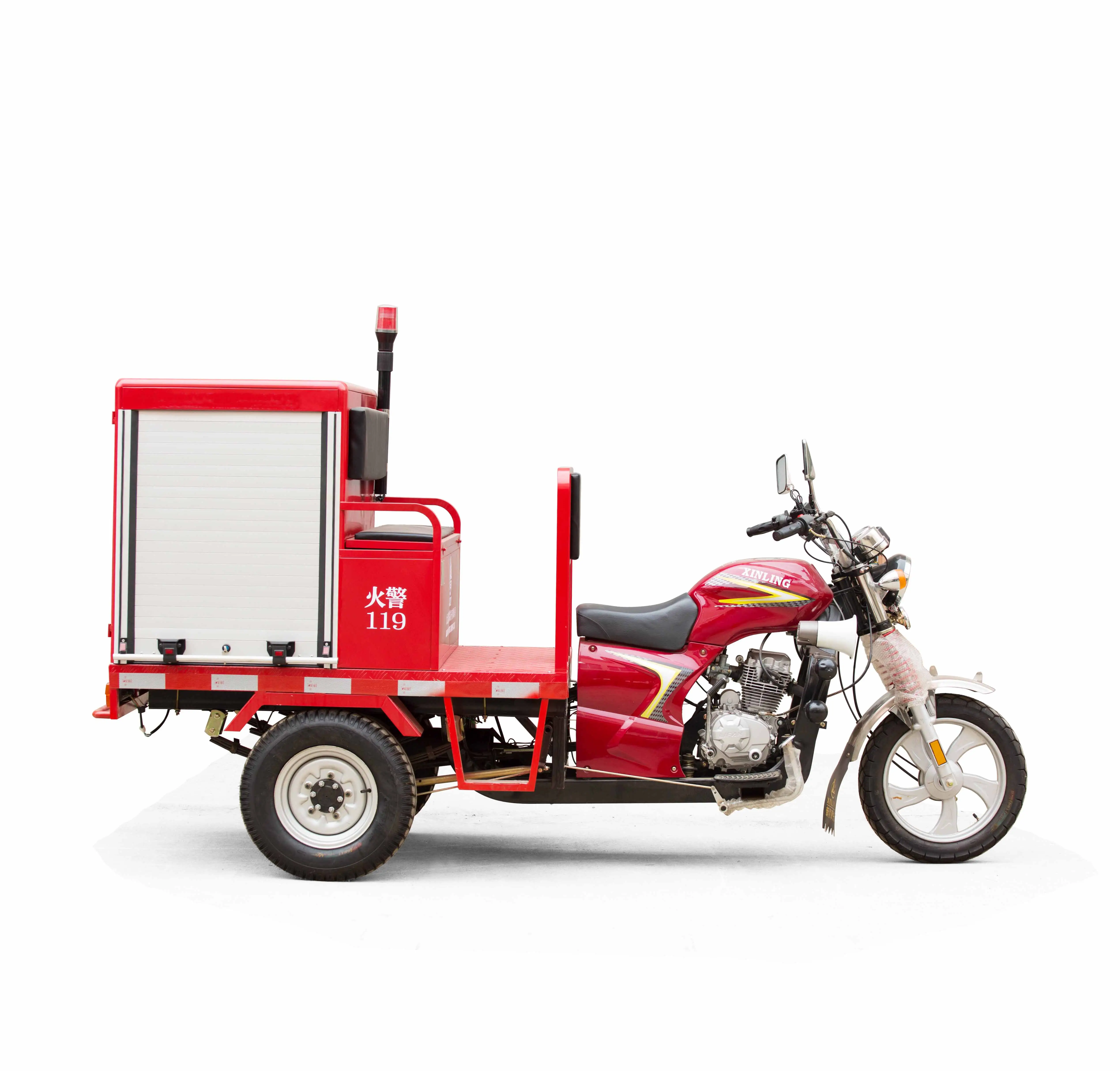Nouveau véhicule de terrain accidenté anti-incendie à bas prix camion de lutte contre l'incendie de moto à 3 roues meilleure vente