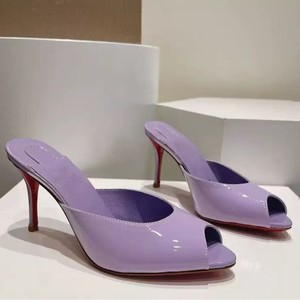 Nuove Scarpe Estive Peep-toe, <span class=keywords><strong>Sandali</strong></span> con Tacco a Spillo Monopezzo a Punta Tonda, <span class=keywords><strong>Sandali</strong></span> Slip-on in Pelle Verniciata - Product Image 2