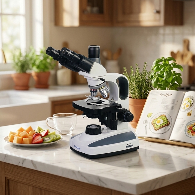 Biobase Biological Microscope with LED Lamp and Brightness Adjustable Range 15mm for Lab BM-2CBA