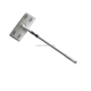 Qingle 2023 pel sekali pakai tidak ditenun, Pel datar mudah Membersihkan debu pel kering dan basah dengan 2 pegangan besi teleskopik - Product Image 1