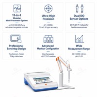 Analyseur de pH, EC, DO, ISE de précision élevée pour laboratoire, large plage de mesure, conception d'électrodes modulaires, équipement professionnel d'analyse de l'eau