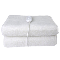 Pièces détachées pour couverture chauffante électrique à double zone de contrôle lavable en machine, protection contre les surintensités, minuterie 12 heures, 160x140cm, familiale