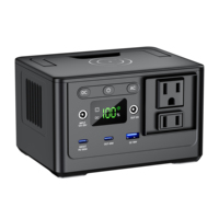 Stasiun Tenaga Surya Mini 150W 250W Output AC Dengan Fungsi Pengisian Daya Nirkabel, Catu Daya Darurat Portabel Luar Ruangan untuk Ponsel