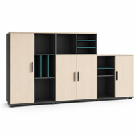 Meuble de classement en bois, armoire à documents, meuble bas de bureau, organisateur de rangement, meuble sur pied, meuble à thé, armoire d'archives