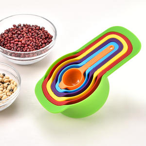 Ensemble de tasses et cuillères à mesurer colorées, outils de cuisine en plastique, 6 pièces, pour la pâtisserie, la cuisson et l'assaisonnement - Product Image 2