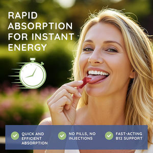 Tiras orales energéticas de marca privada de alta calidad con vitamina B12, B6 y folato para apoyo energético y mejora inmunológica. - Product Image 2