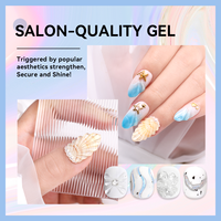 HONEY GIRL 12 Couleurs Gel Semi-Solide pour Nail Art, Poudre Effet Miroir, sans Résidu, pour Moulage, Sculpture, Gravure et Finition, Soak Off