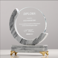 Vente directe usine de trophées en plaques de marbre, trophées en cristal et trophées en verre à prix abordable, avec support OEM et échantillons
