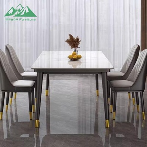 Ensemble de salle à manger Wayon, luxe moderne, table à manger rectangulaire élégante et chaises pour projet de villa - Product Image 5