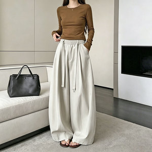 <span class=keywords><strong>Pantaloni</strong></span> Lounge di Nuova Concezione con Decorazione a Cintura <span class=keywords><strong>per</strong></span> Donna, <span class=keywords><strong>Eleganti</strong></span> <span class=keywords><strong>Pantaloni</strong></span> a Gamba Larga, <span class=keywords><strong>Pantaloni</strong></span> Estivi OEM ODM - Product Image 4