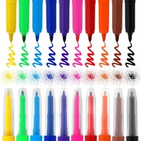 Marqueur à souffler promotionnel multicolores non toxique, marqueur à souffler magique jumbo, marqueur à eau, marqueur à air, ensemble de stylos à air