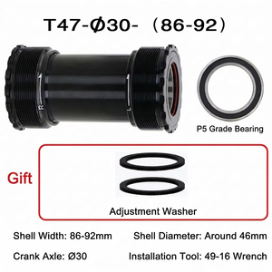 Boîtier de pédalier de vélo BUCKLOS T47 68/73MM 86/92MM avec roulements en acier/céramique, filetage BSA, 24mm 30mm <span class=keywords><strong>DUB</strong></span> P5 T47 BB - Product Image 4