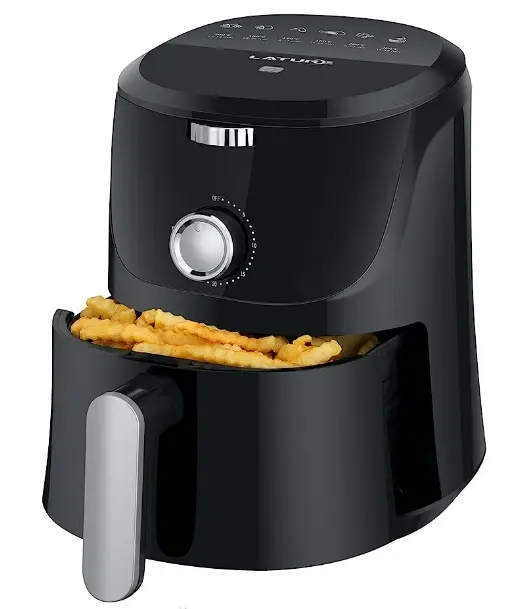 4.2 QT Air Fryer Four Cooker avec contrôle de la température et de l'heure Lave-vaisselle Panier antiadhésif 6 préréglages de cuisson Friteuse à air certifiée CE