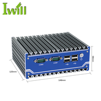 Mini PC industrial J1900 Quad Core DDR3L 4G RAM Dual LAN sin ventilador 4 COM RS485 disponible AU/US/EU nuevo J1900 Mini ordenador opcional