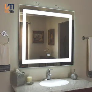 Отель бескаркасных пользовательские душ для ванной флуоресцентный ванная комната зеркала
