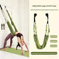Corde de yoga aérien suspendue, Corde élastique d'extension pour porte, Corde de yoga à domicile, Équipement d'entraînement pour splits, équilibres sur les mains, et flexions dorsales
