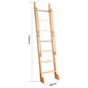 <span class=keywords><strong>Escalera</strong></span> de <span class=keywords><strong>madera</strong></span> maciza con diseño de pasamanos, <span class=keywords><strong>escalera</strong></span> de <span class=keywords><strong>roble</strong></span> rojo de 2200mm, precio de fábrica al por mayor - Product Image 2
