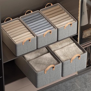 <b>Clothes</b> <b>Storage</b> Box Rectangle Non Woven Fabric 20-35L With Handle For Wardrobe Drawer Organization - Product Image 2